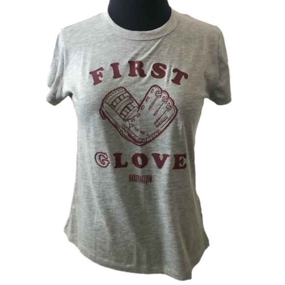 Baseballism Women’s First GLove T-Shirt NEW Size S Baseball Softball Sporty - Picture 1 of 7
